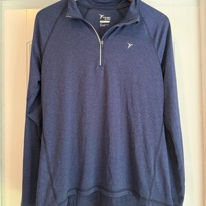 Old Navy Active Black Heather Quarter-Zip Pullover